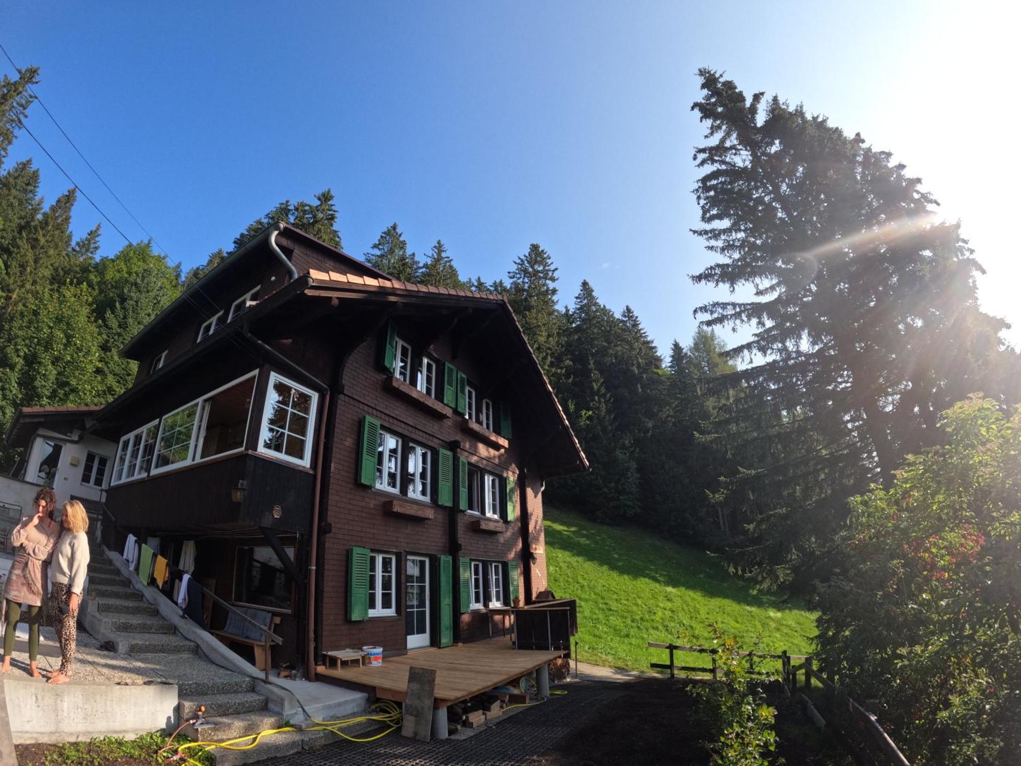 Chalet Sonnenheim Mit Atemberaubender Aussicht Adelboden Exterior foto